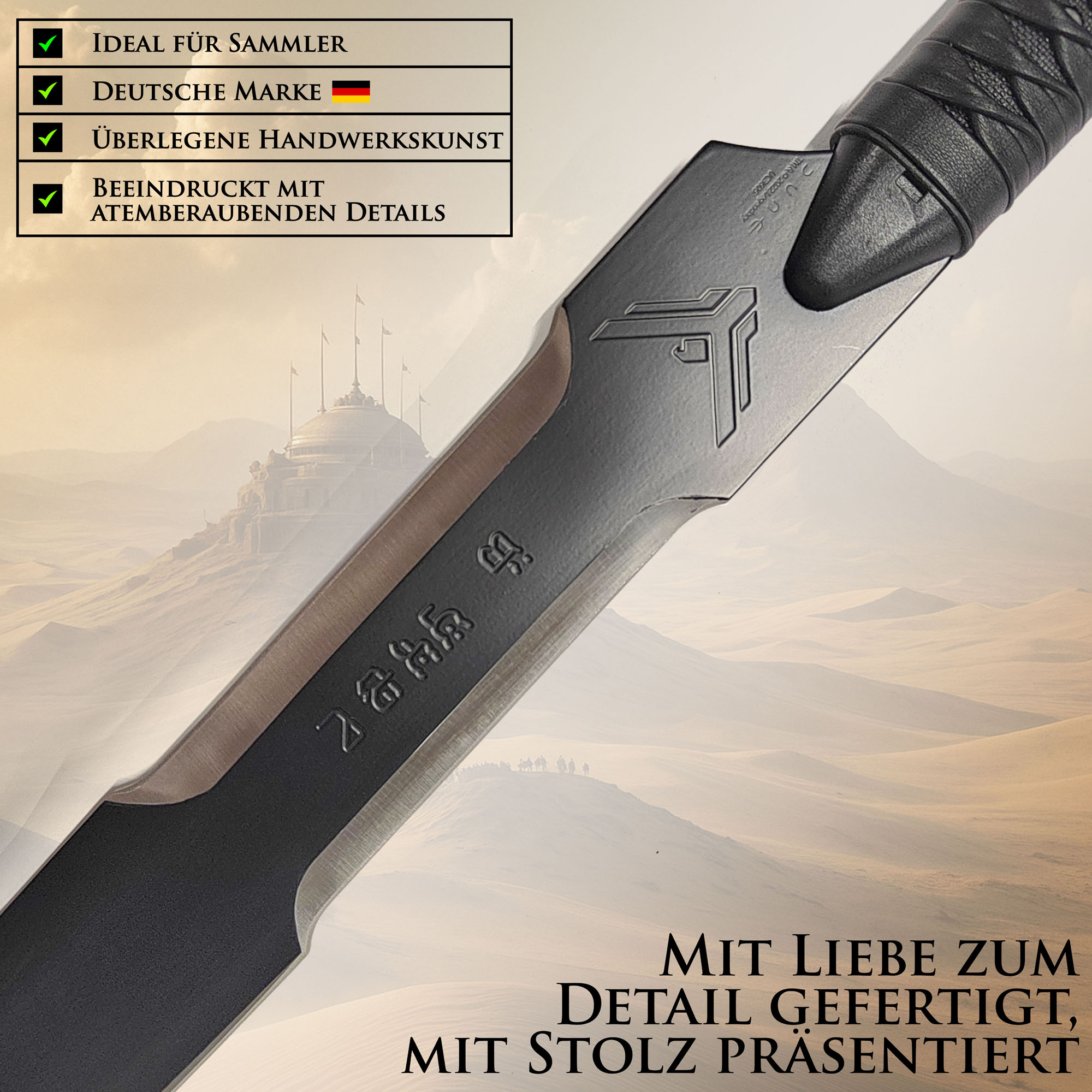 Dune - Duncan Idaho Atreides Schwert mit Wandtafel