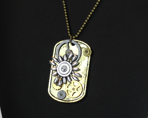 Steampunk Anhänger mit Kette - Stern