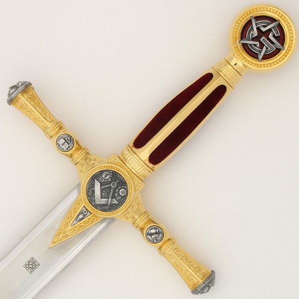 Freimaurer Schwert, Gold finish