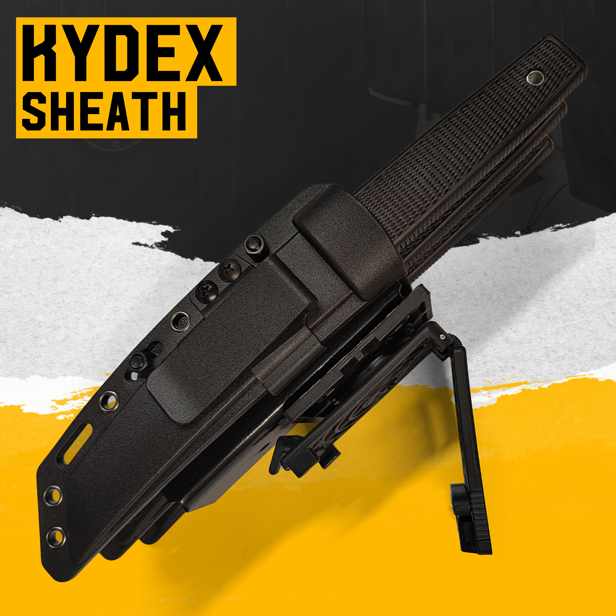 3 Tanto-Wurfmesser mit Kydex-Scheide & Tek-Lok System