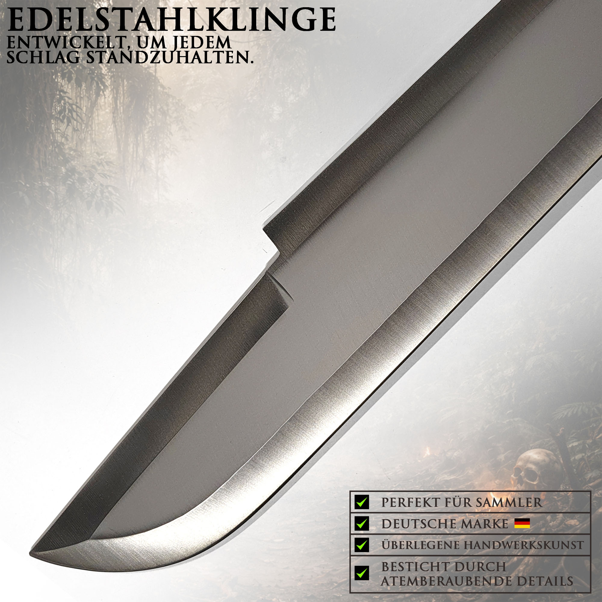 Predator Machete 52 cm mit Scheide – Dutch Schaeffer Messer Replik aus Predator Film – Edelstahl Klinge Outdoor Machete Sammlerstück Cosplay