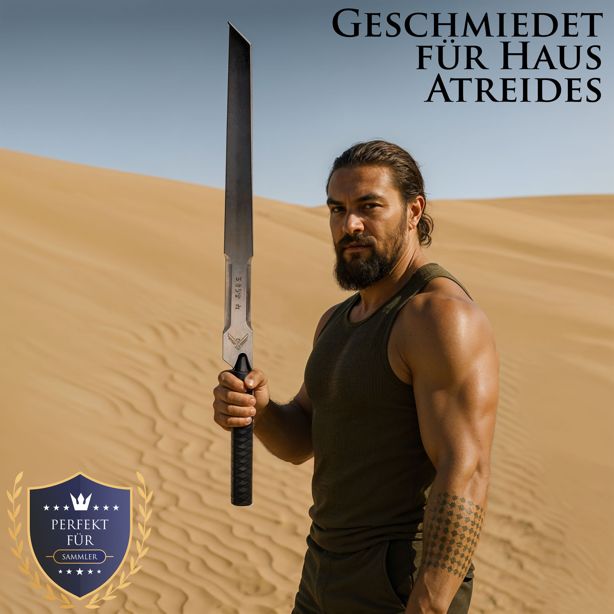 Dune - Duncan Idaho Atreides Schwert mit Wandtafel
