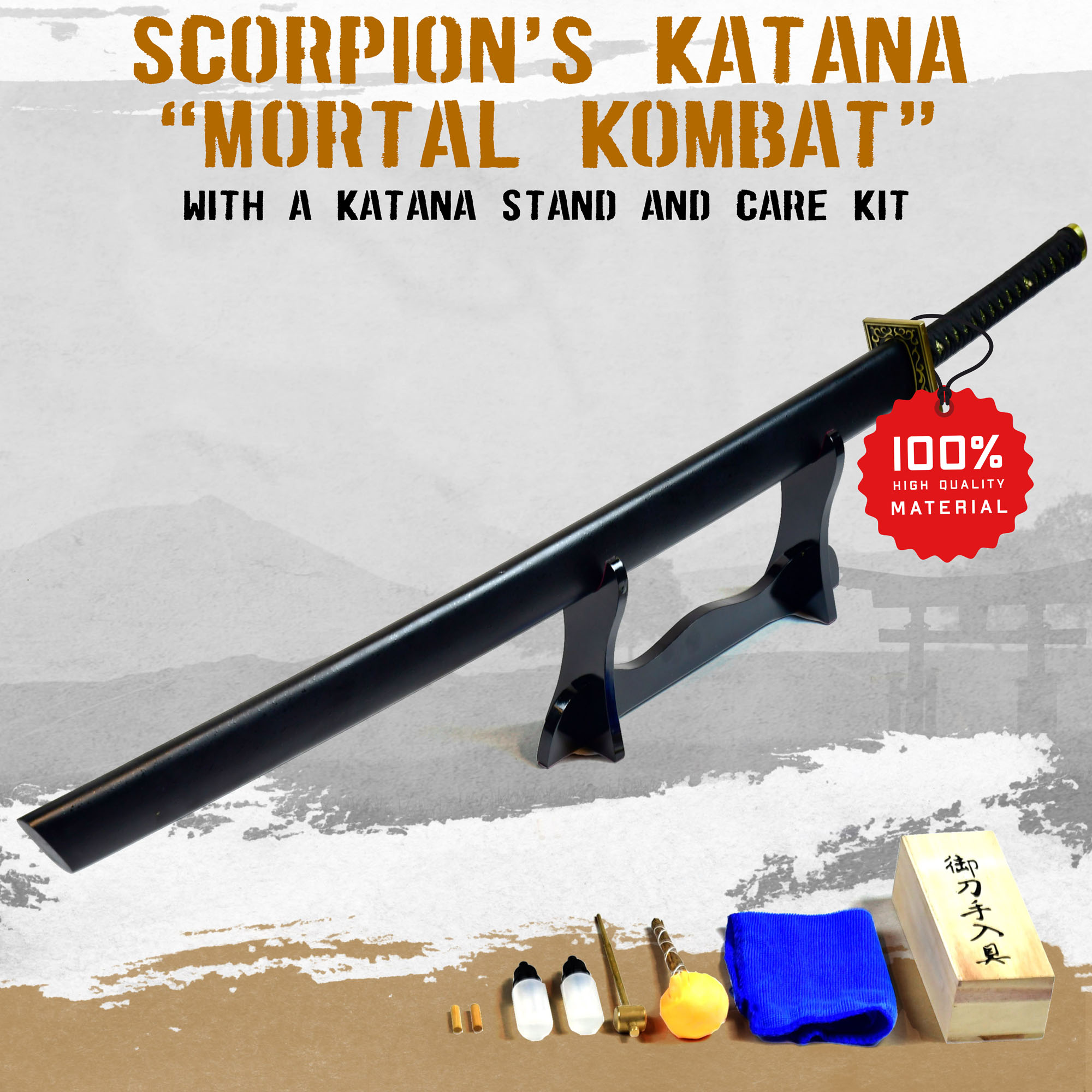 Mortal Kombat - Scorpion´s Schwert - gefaltet, mit Set