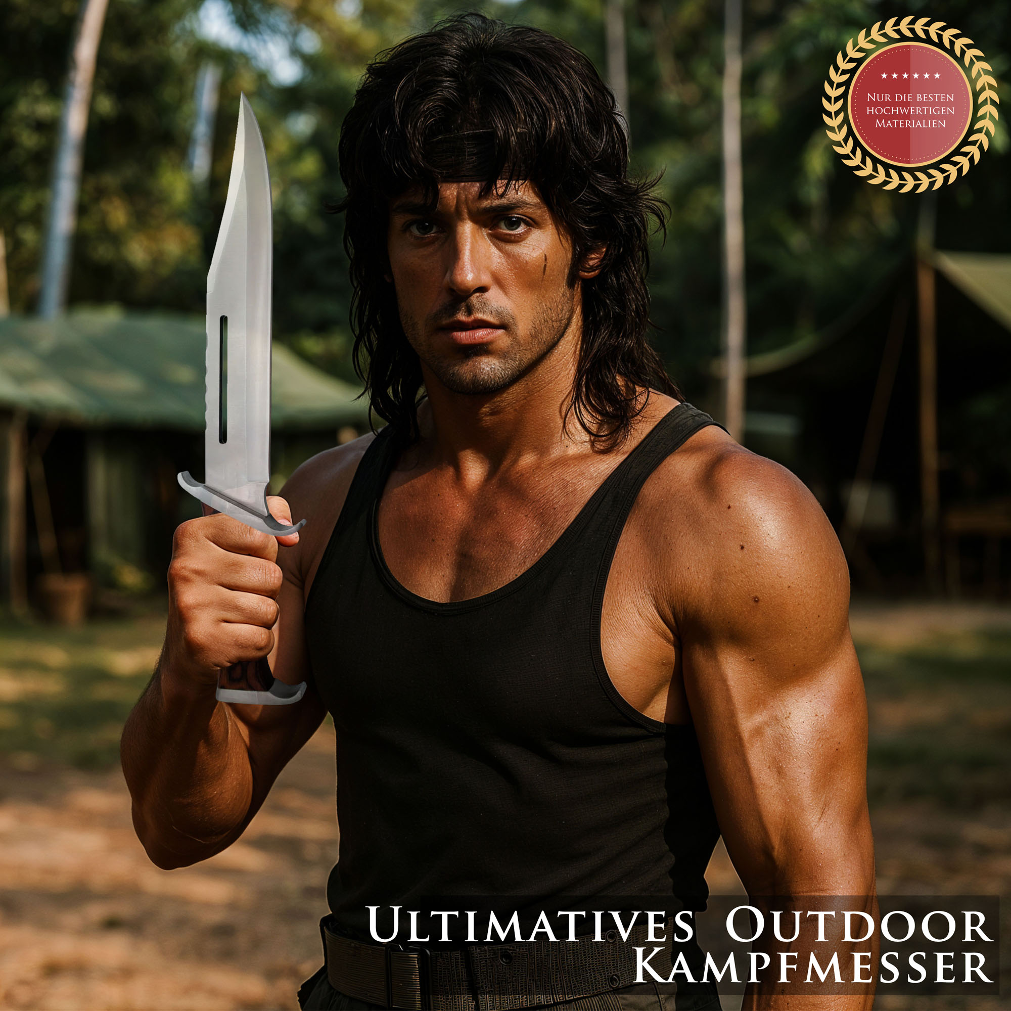 Rambo Messer Set – First Blood II & Rambo III | Legendäres Film-Messer-Bundle mit Lederscheiden