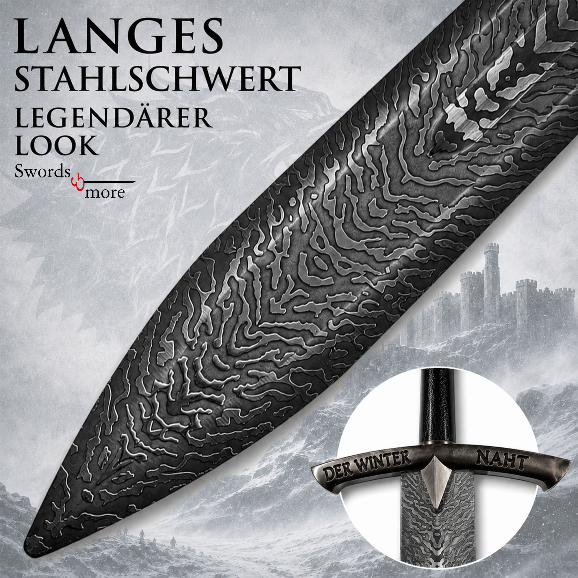 Eis Schwert von Eddard Stark: Das Lied von Eis und Feuer Replik & Halterung