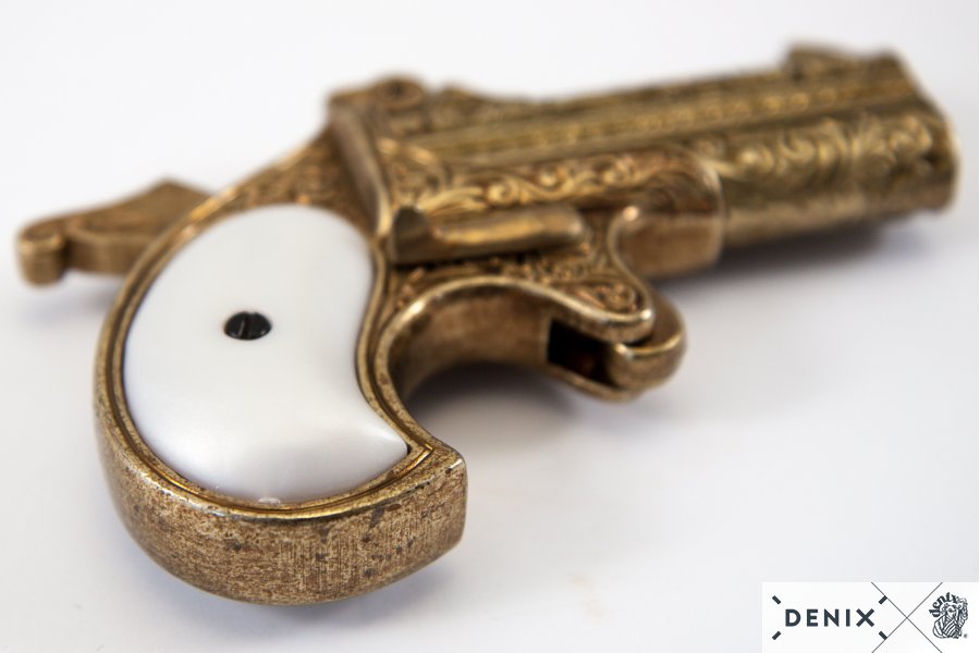 Derringer, Doppellauf, Kal.41, messingf. Perlmuttimit, USA 1866 