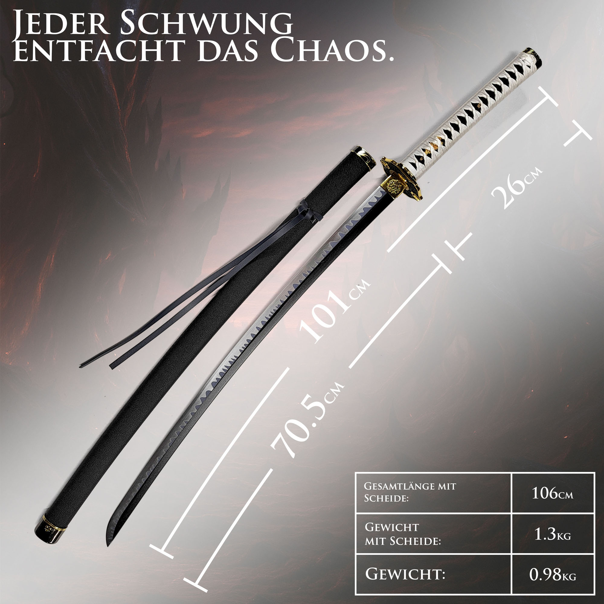 Devil May Cry 5 - Nero's Neues Schwert mit Scheide, Handgeschmiedete und scharfe Klinge
