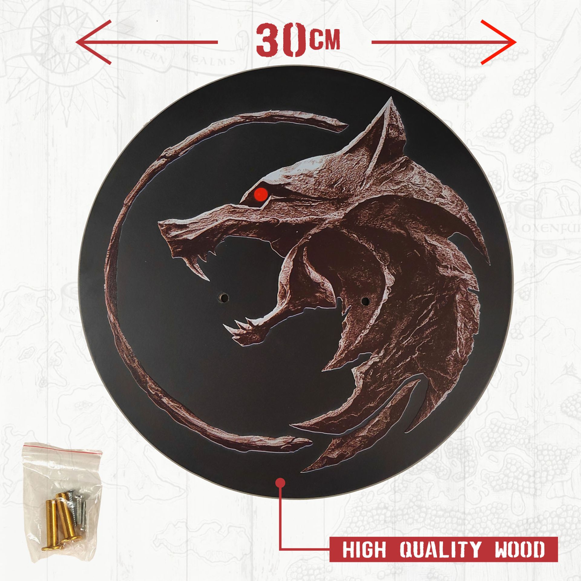 Witcher - Stahl Schwert mit Scheide - Typ II + Wandtafel