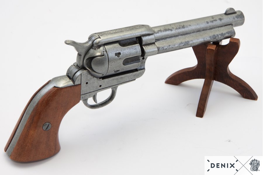 45er Colt Peacemaker grau mit 6 Patronen