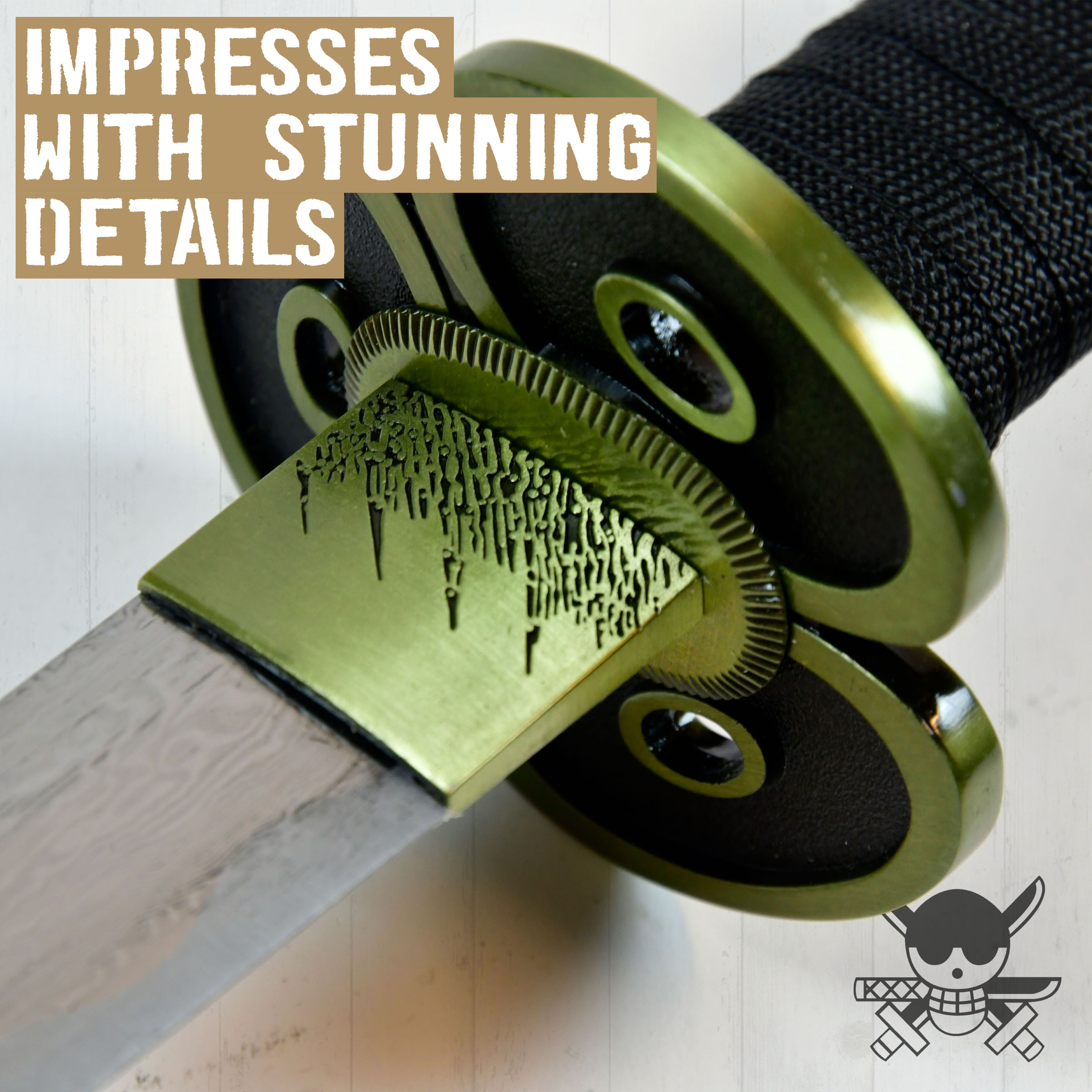 One Piece - Oden's Enma Schwert, handgeschmiedet & gefaltet, Set