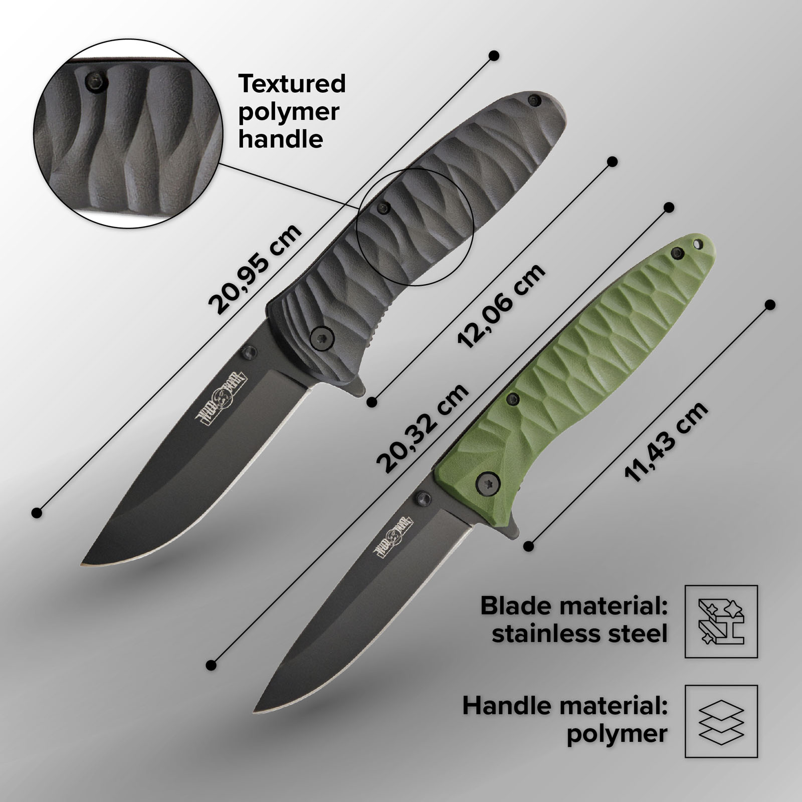 Wild Boar Stead Fast 2-teiliges Messerset