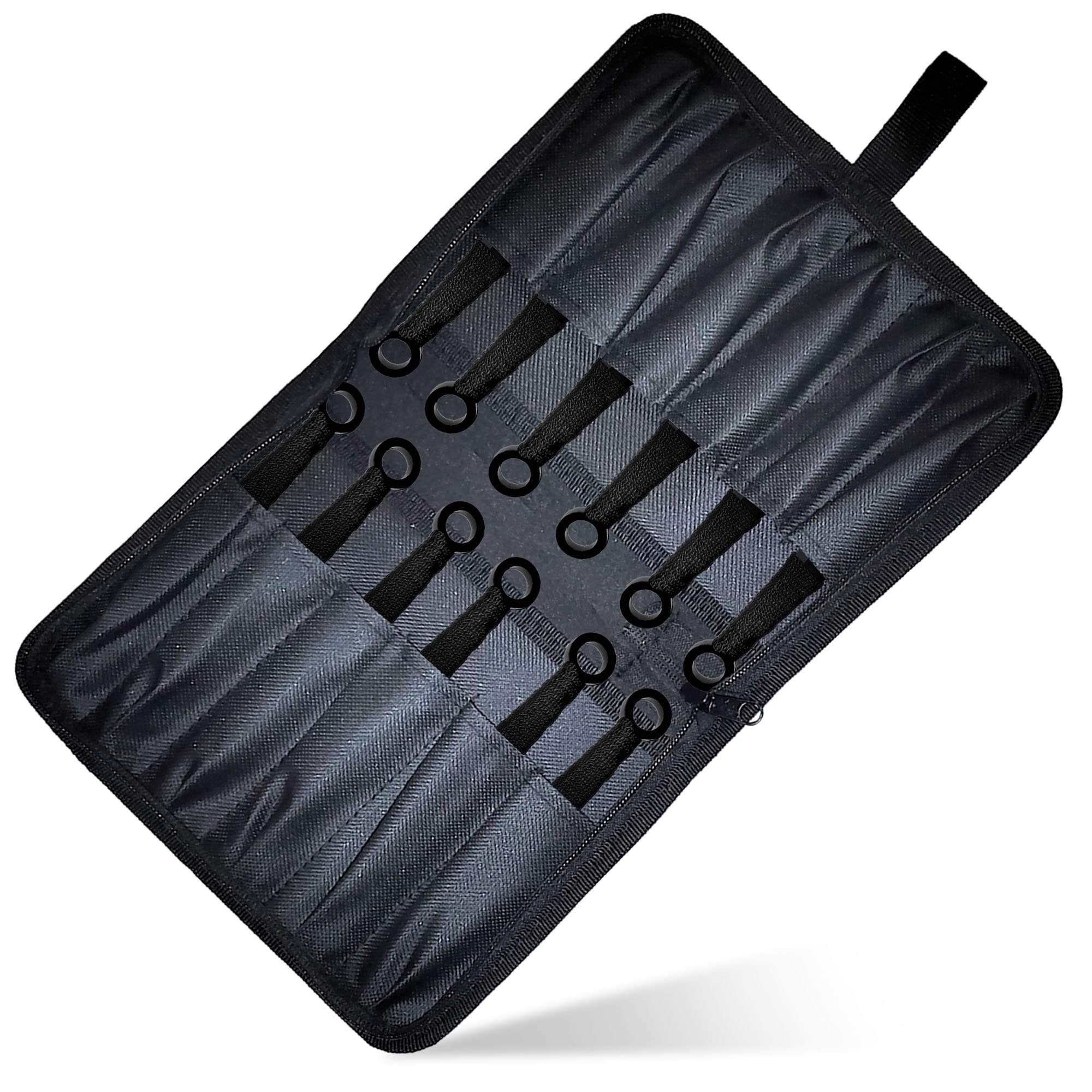 12 Schwarze und Silberne Wurfmesser mit Scheide, Edelstahl-Kunai