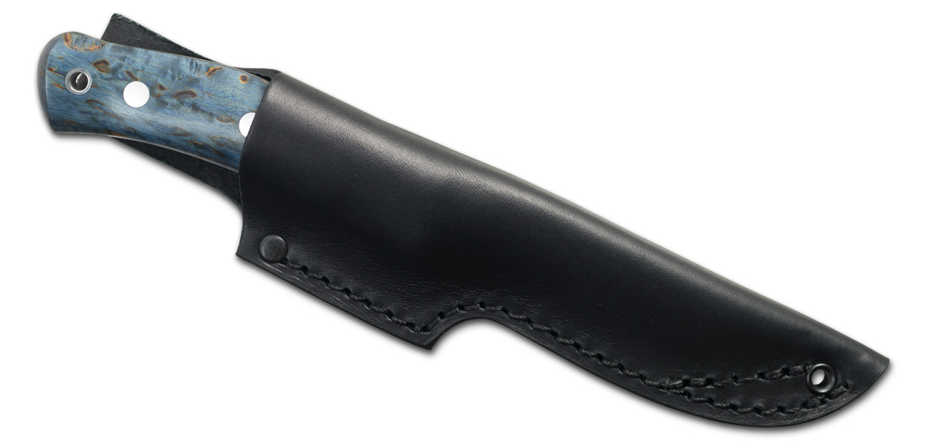 No.10 SFK - 14C28N/Flach/Stabilisierte, blaue Maserbirke