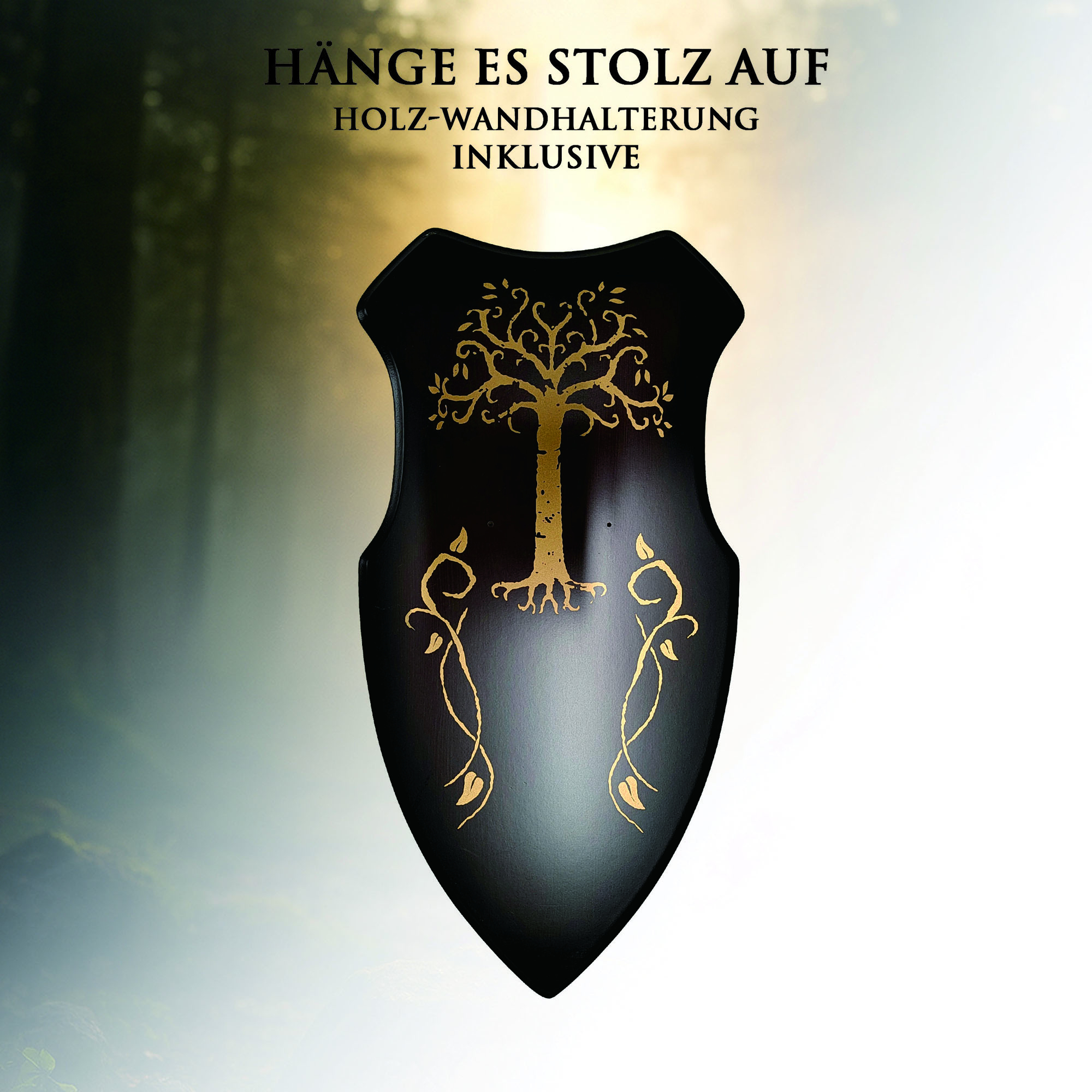 König Artus Schwert Excalibur 114cm | Massive Mittelalter Replik mit Stahlklinge & Holzgriff | Legendäres Ritter-Schwert mit Wandhalterung | Deko Sammlerstück
