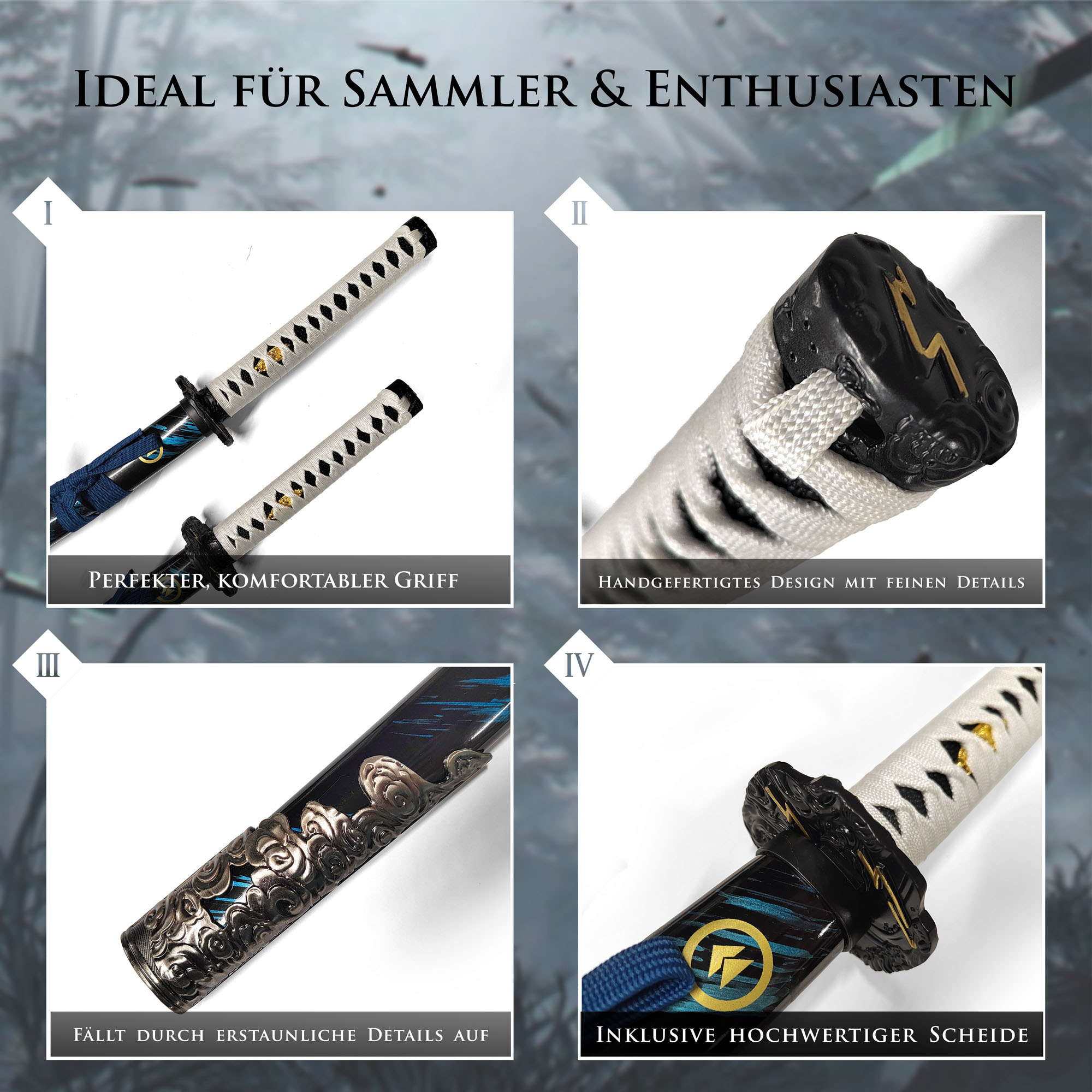 Ghost of Tsushima – Jin Sakai Katana & Wakizashi Set mit Ständer