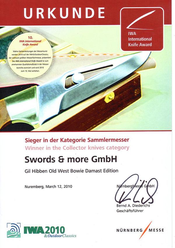 Gil Hibben Old West Bowie Damast Edition