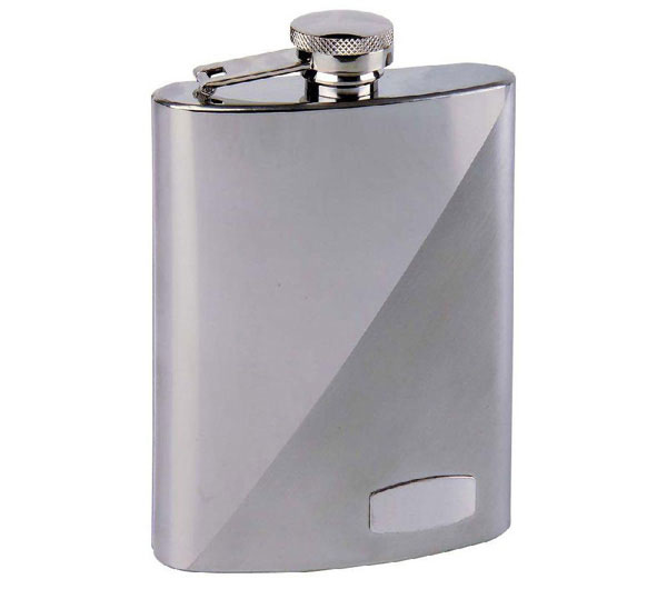 Flachmann Edelstahl hochglanz/matt 170 ml
