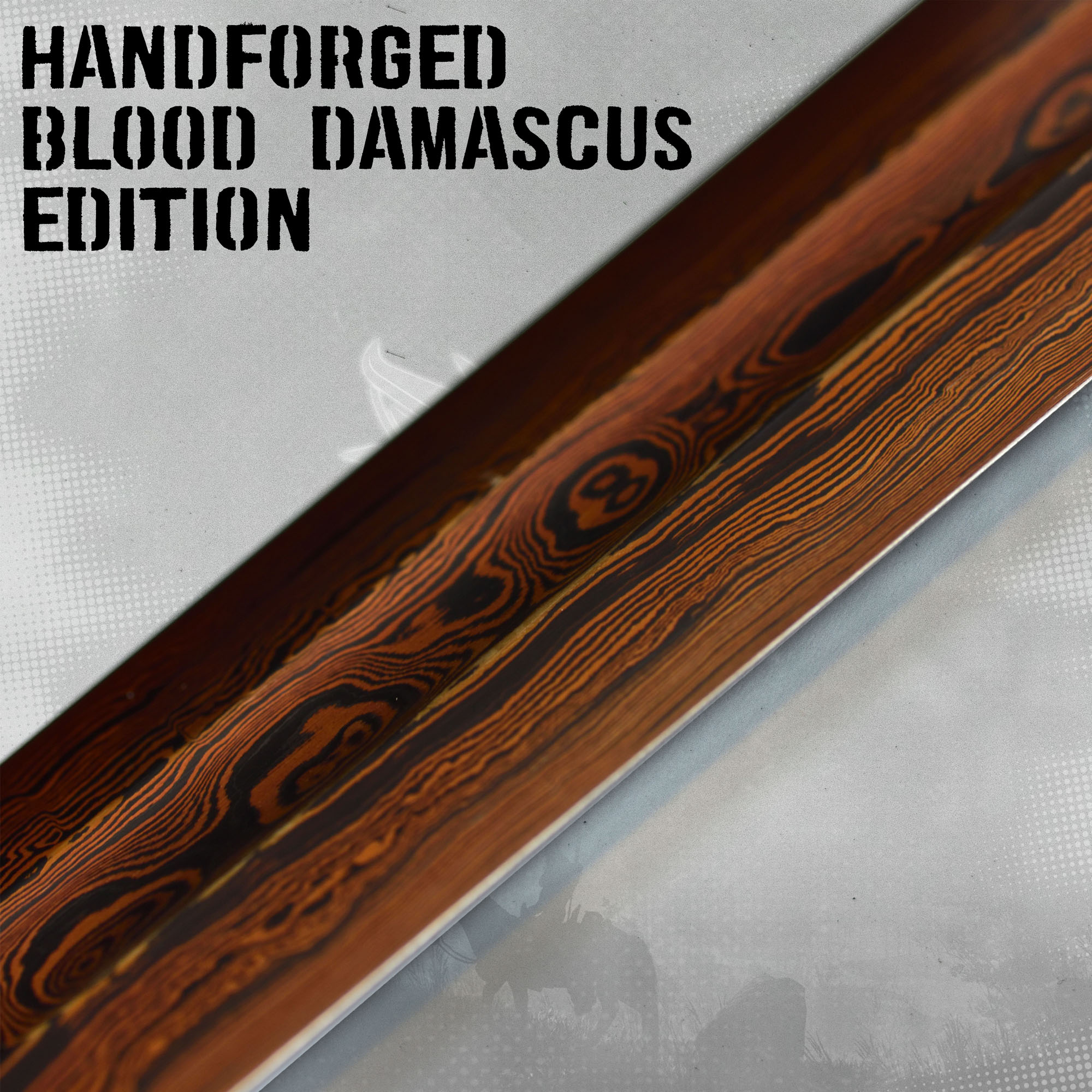Witcher - Gefaltetes Stahl Schwert mit Scheide, handgeschmiedet Blutdamast Edition