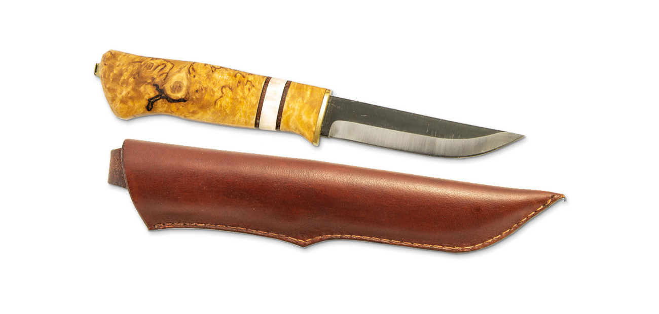Scandi Puukko Messerset - Karbonstahl/Griffschalen aus Birke