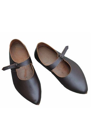 Spätmittelalterliche Halbschuhe, Größe 43