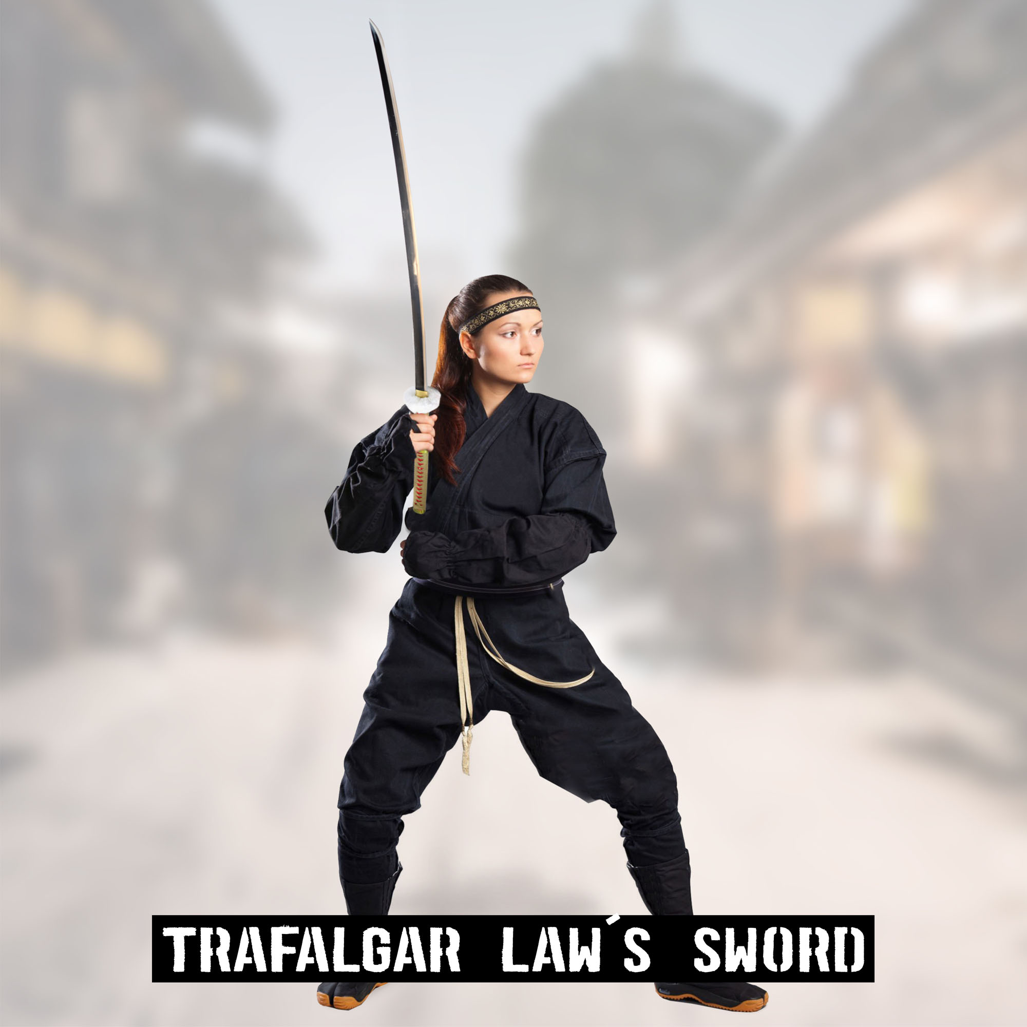 One Piece - Trafalgar Law´s Schwert in braun - handgeschmiedet