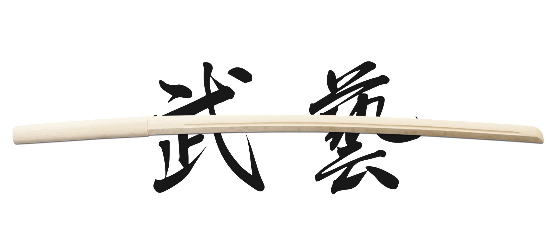 Weißes Bokken Groove Katana 101,6 cm