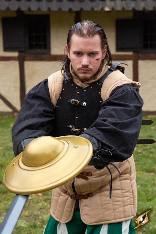 Fechtschild, gold - LARP