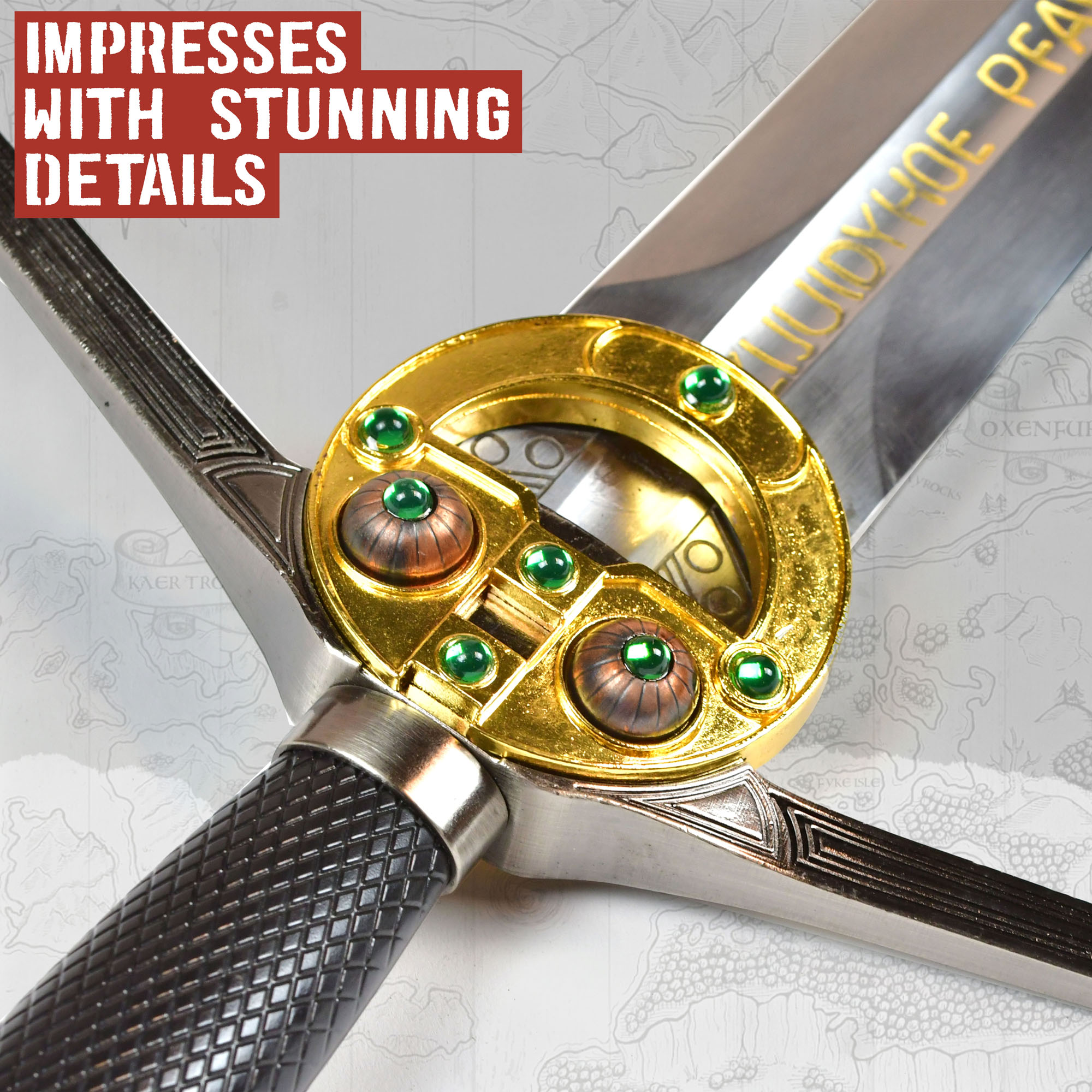 Witcher - Stahl Schwert mit Gürtel und Scheide - handgeschmiedet, Netflix Version - ltd Edition 500