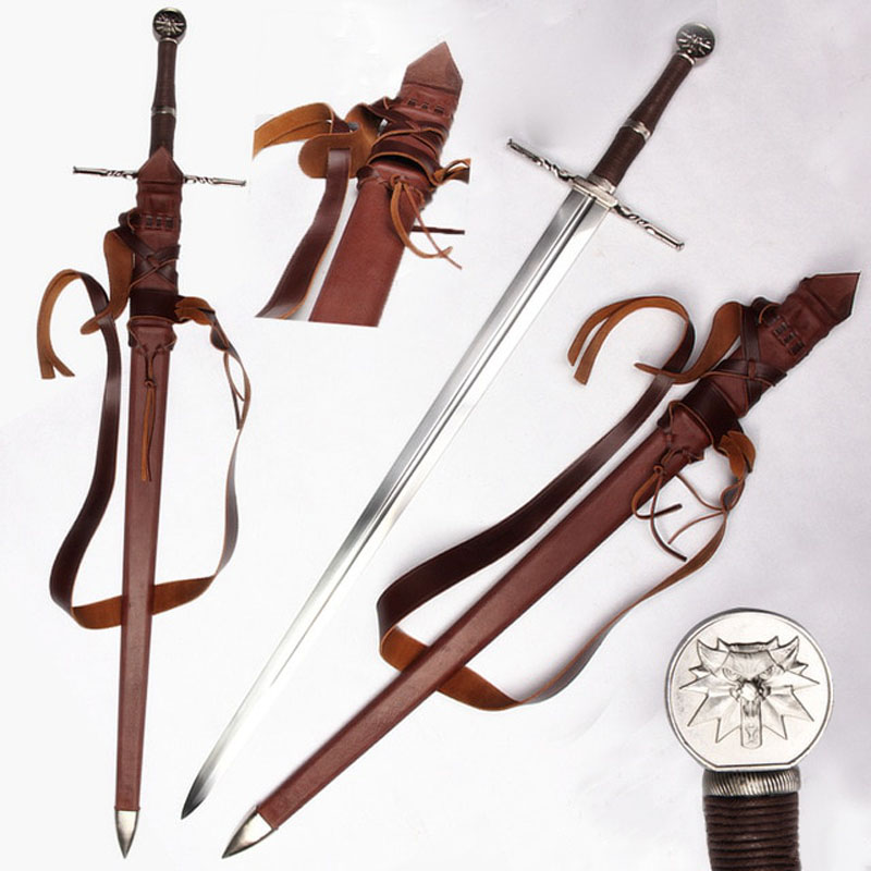 Witcher Stahl Schwert handgeschmiedet mit Gürtel und Scheide - ltd Edition 500