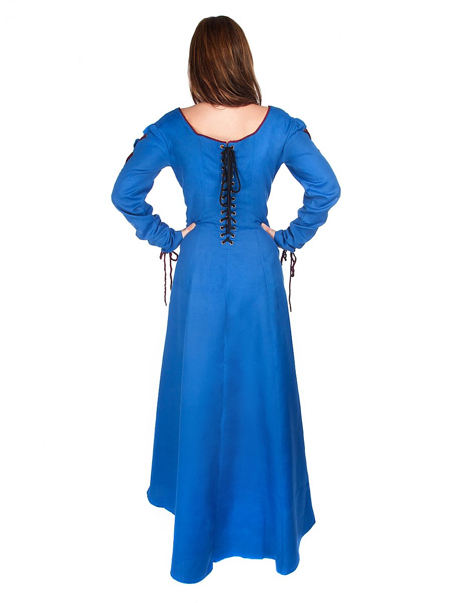 Blaues Kleid mit Schnürungen, Größe S