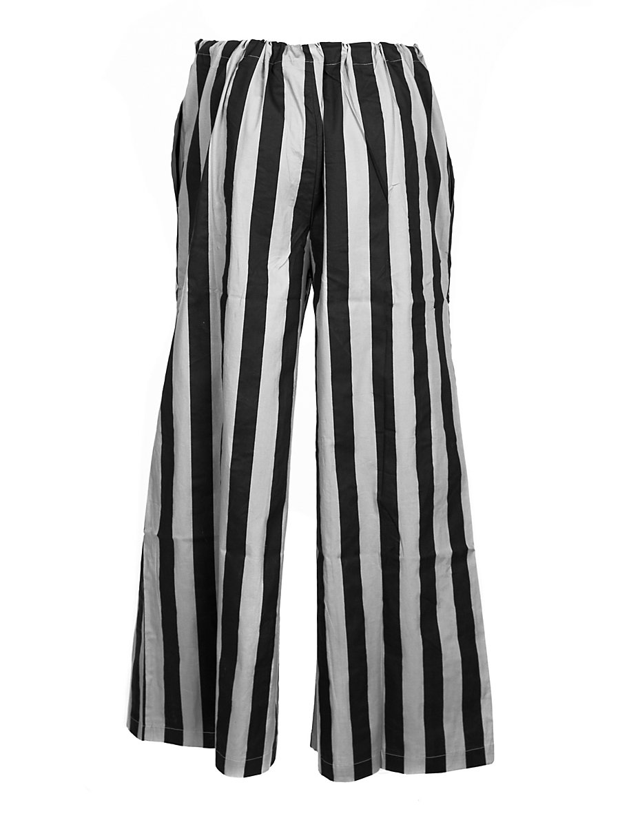 Gestreifte Piratenhose grau-schwarz, Größe L/XL