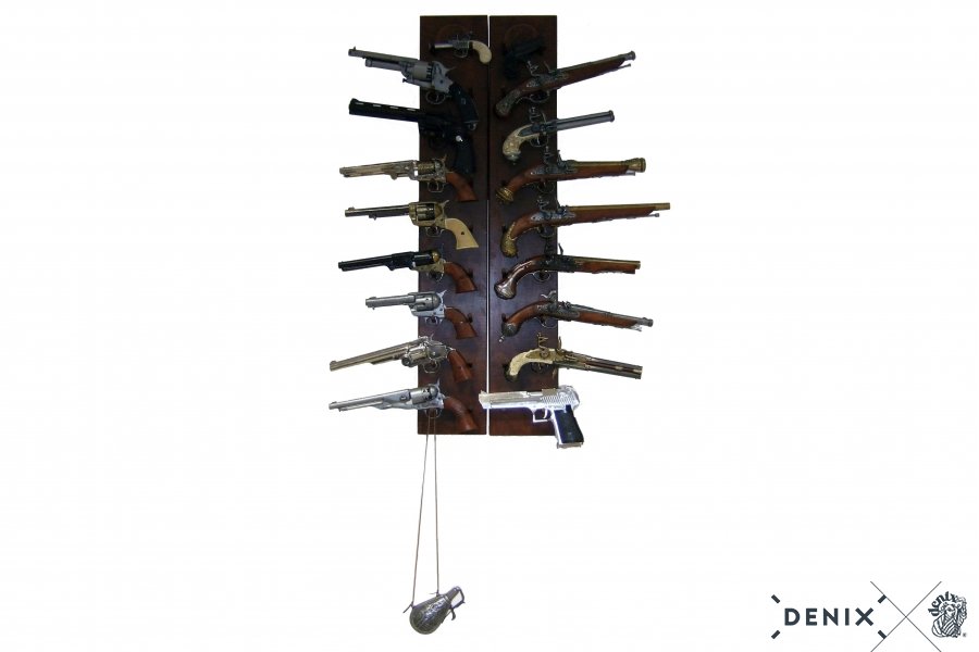 Wanddisplay für 18 Pistolen/Colts