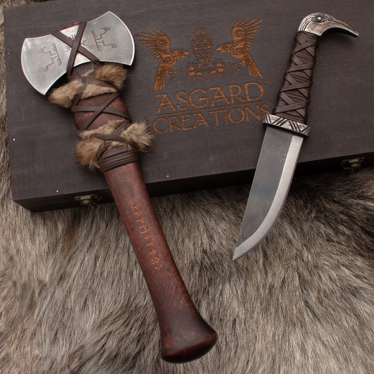 Asgard Creations Axt- und Messerbox-Set