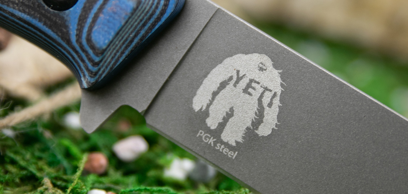 Yeti - PGK Stahl Blau-schwarzes Micarta