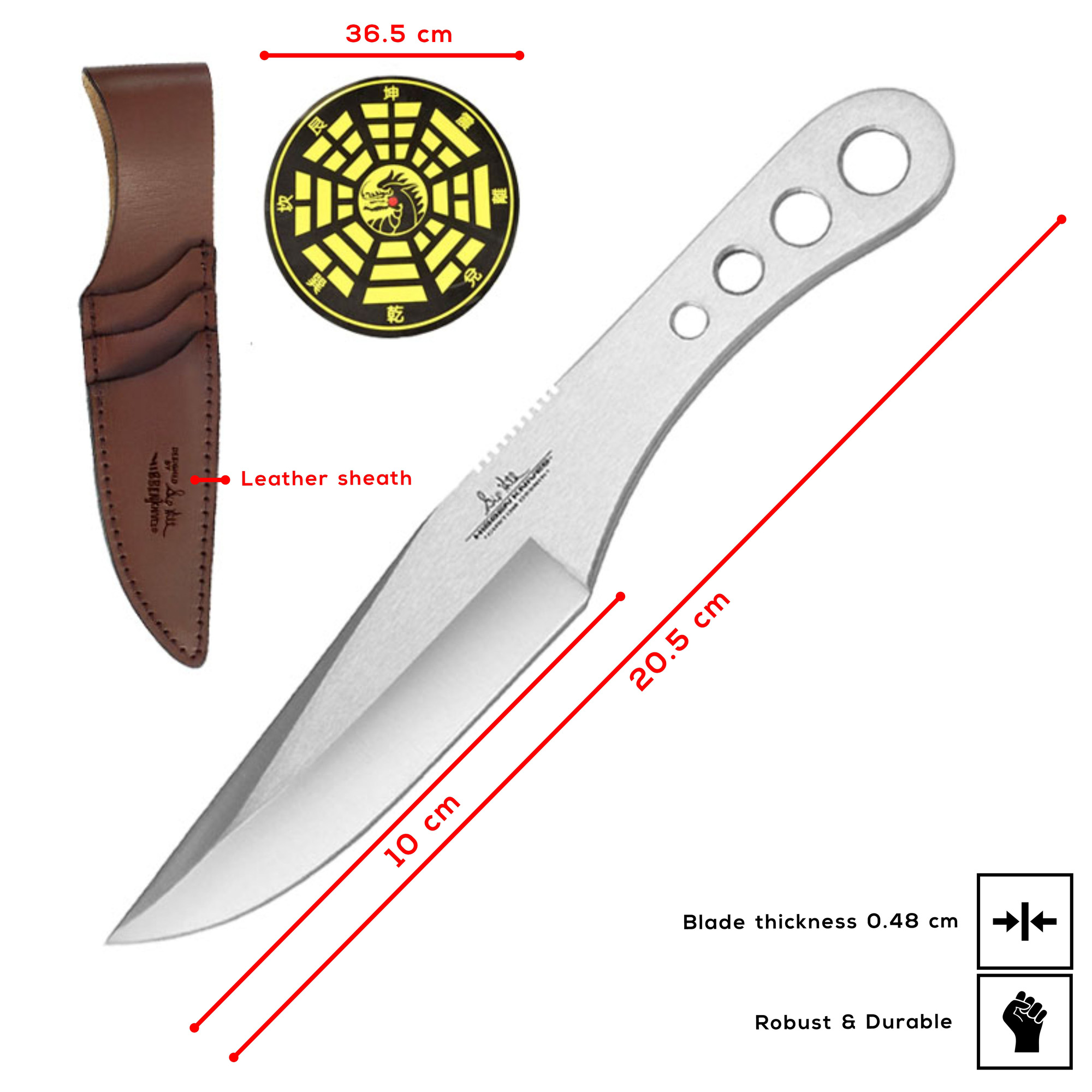 Hibben Wurfmesser Set mit Zielscheibe