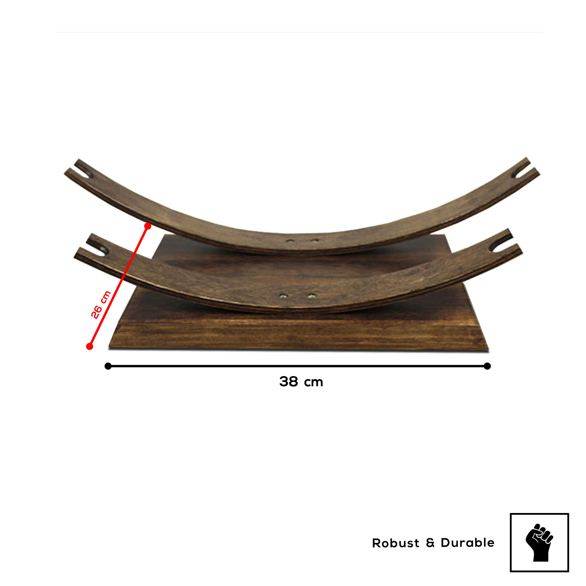 Design Ständer für 2 Schwerter – braun
