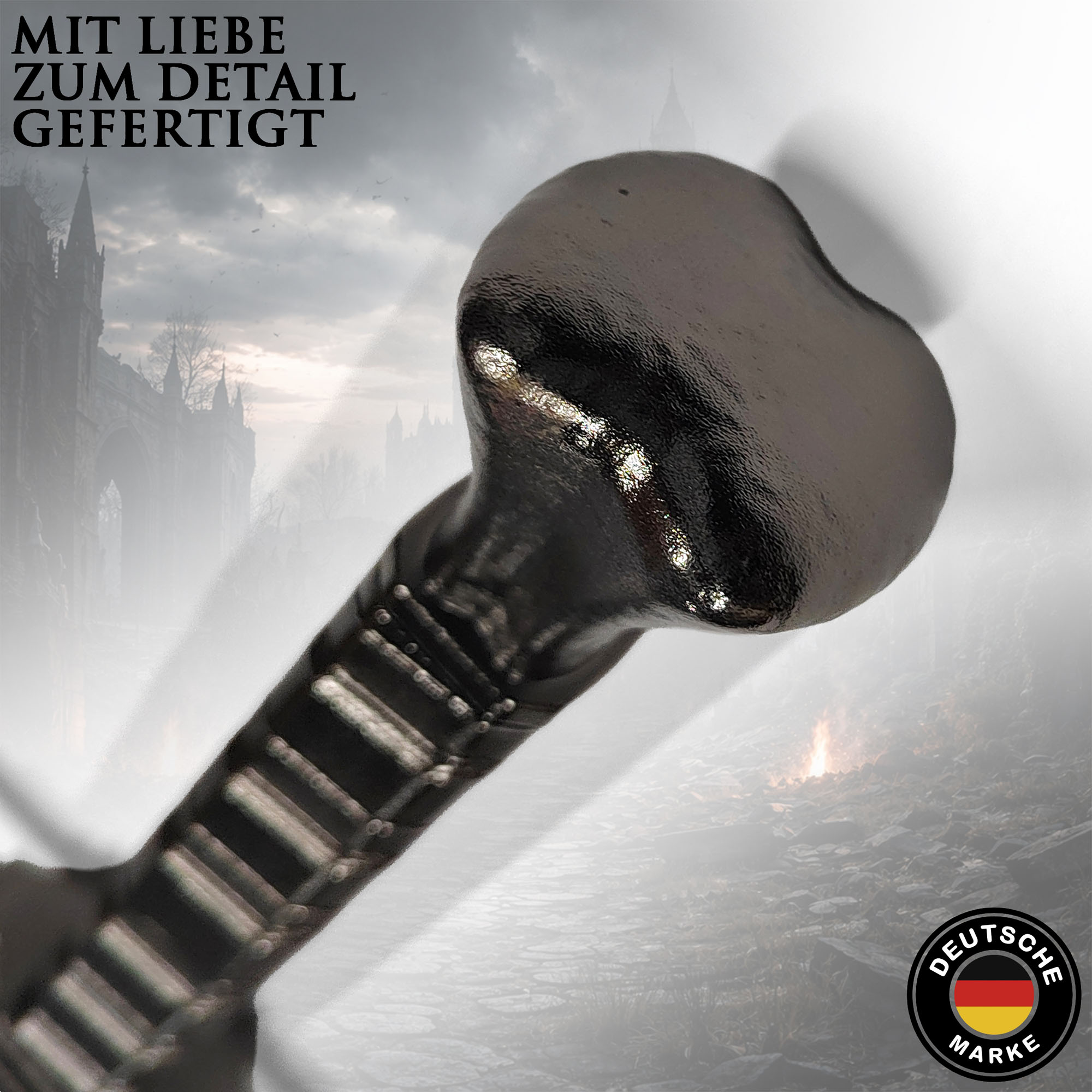 Dark Souls III Gaels Großschwert 107 cm – Slave Knight Gael Schwert Replik mit Scheide – Steel Greatsword Fantasy Sammlerschwert Cosplay Deko Waffe