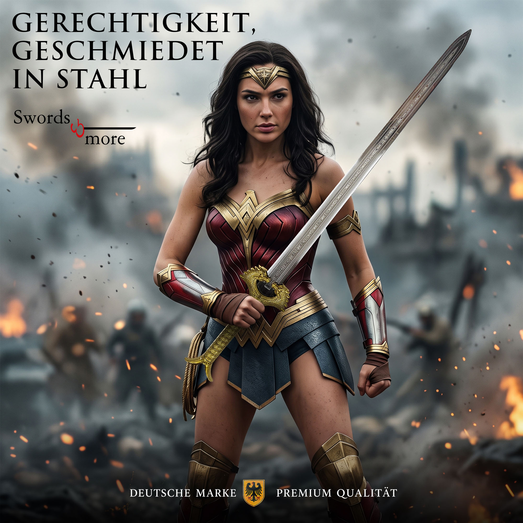 Wonder Woman God Killer Schwert: Amazonen Replik aus Edelstahl mit Scheide