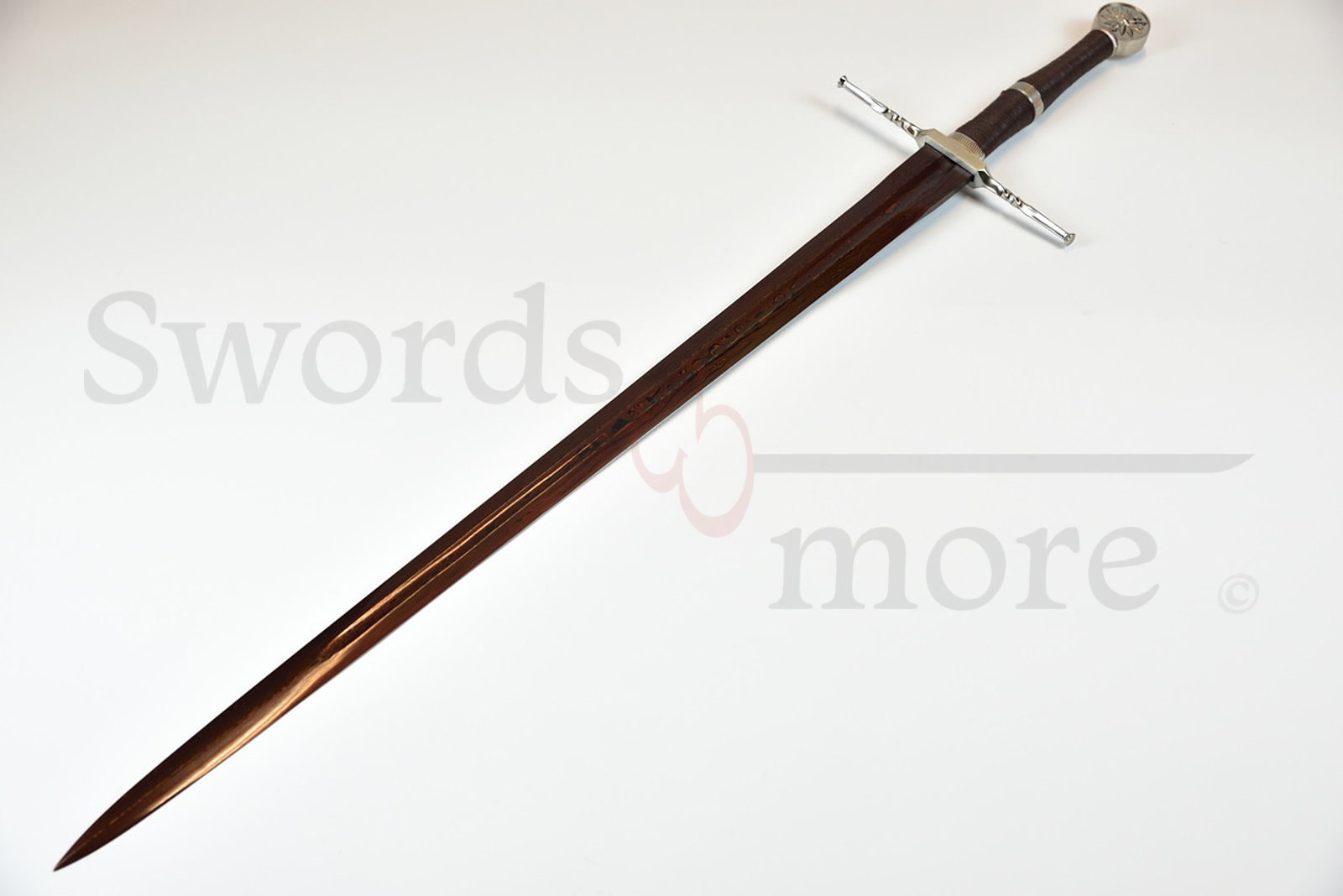 Witcher - Gefaltetes Stahl Schwert mit Scheide, handgeschmiedet Blutdamast Edition