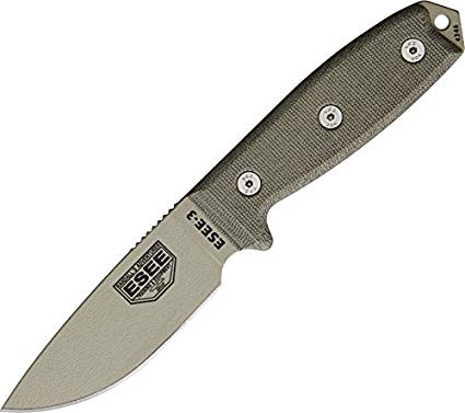 Esee Modell 3 Standardklinge, natogrüner Micartagriff