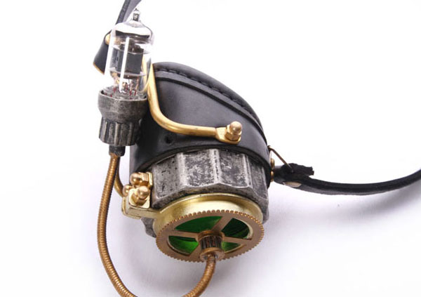 Monokel mit LED schwarz