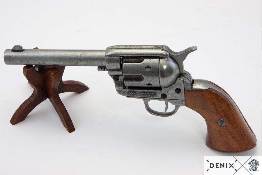45er Colt Peacemaker grau mit 6 Patronen