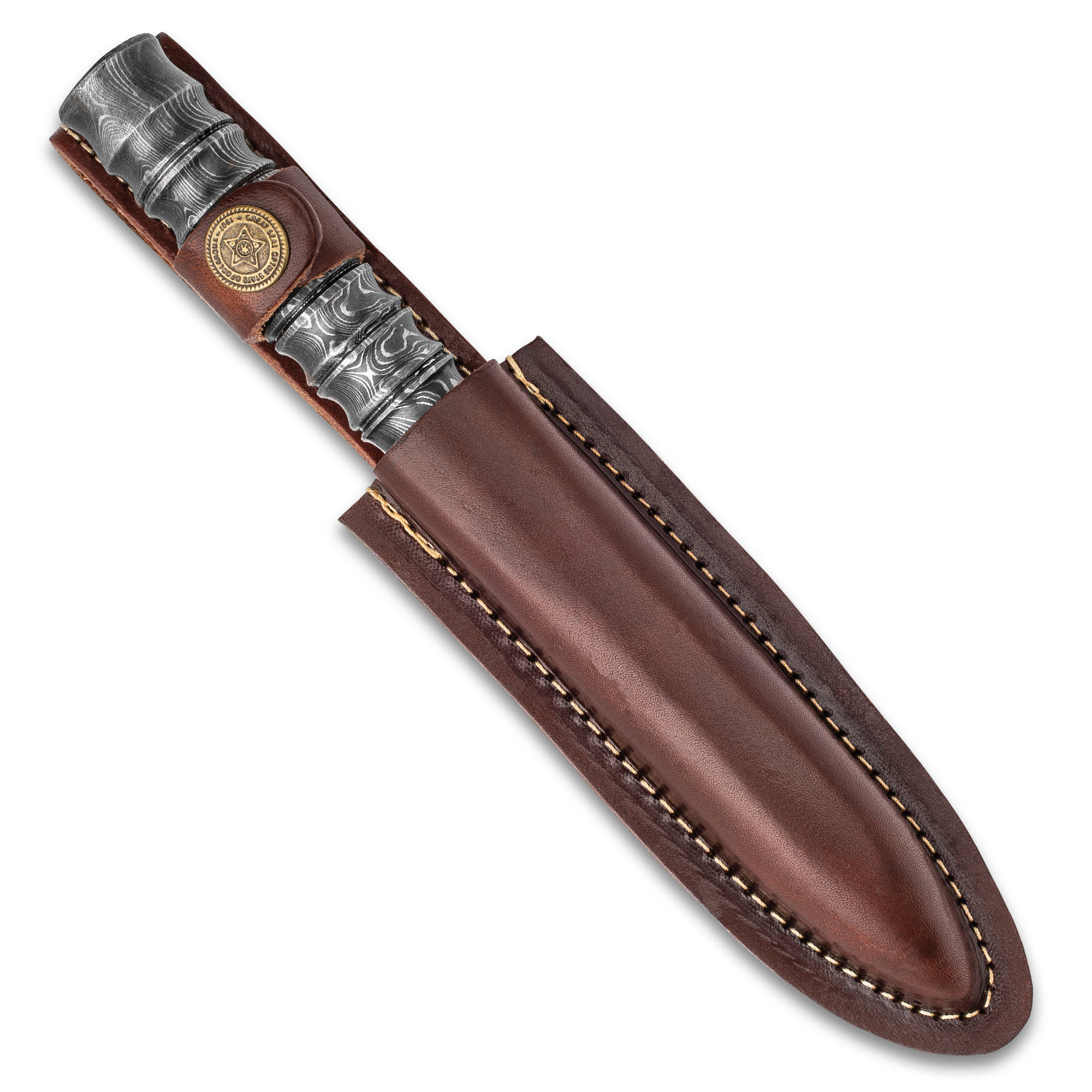Timber Wolf Spiraldolch aus Damaszenerstahl