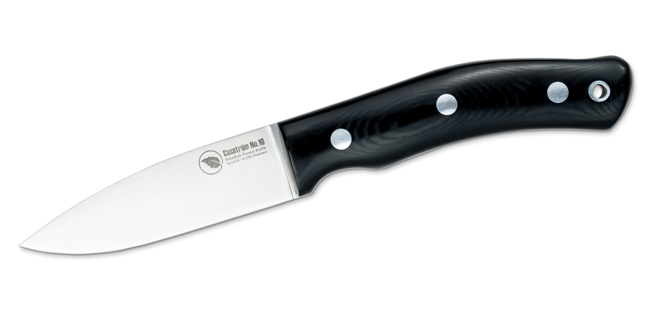 No.10 SFK - 14C28N/Flach/Schwarzes Micarta