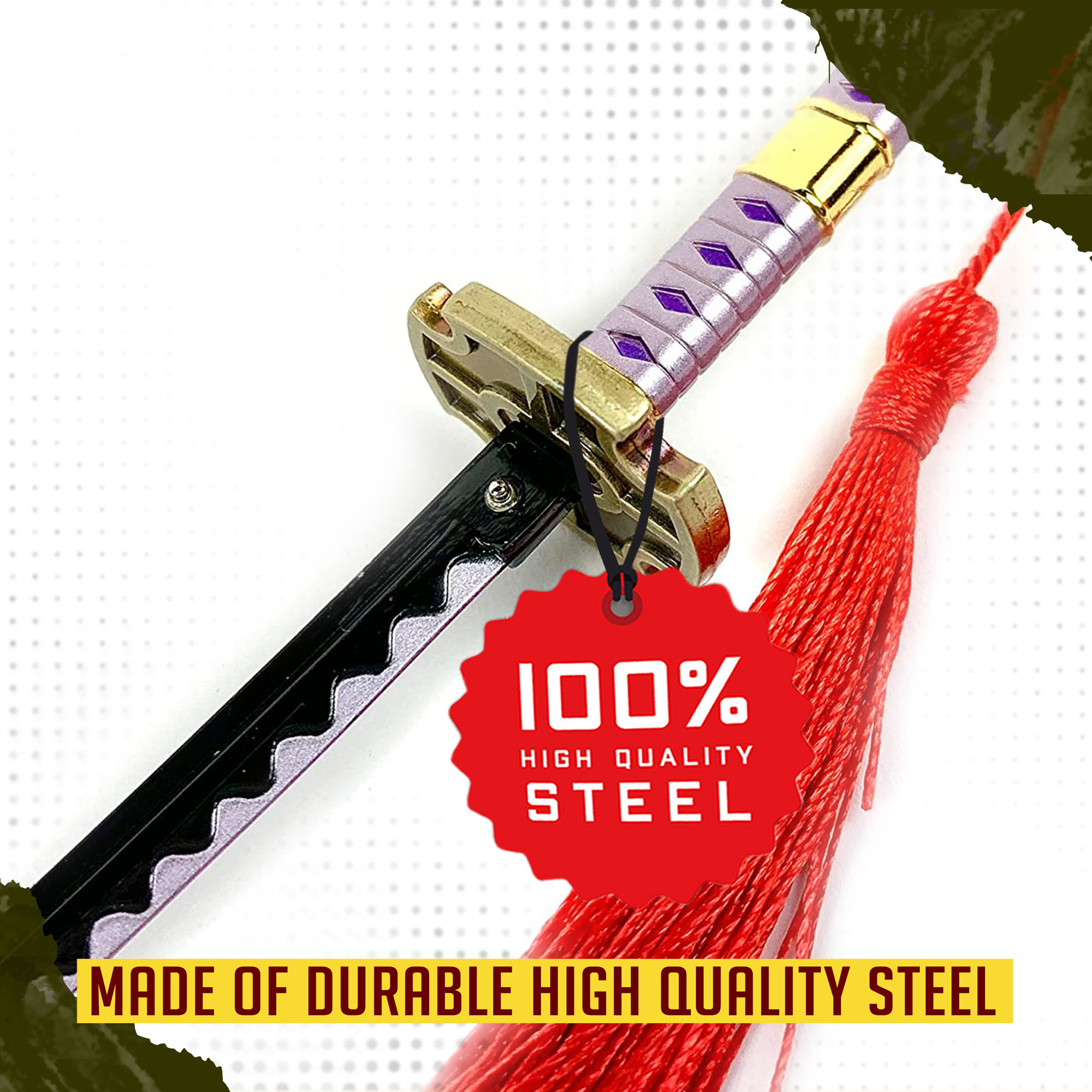 One Piece – Ruffys Nidai Kitetsu Samuraikatana, Brieföffner-Schwert mit Scheide und Ständer