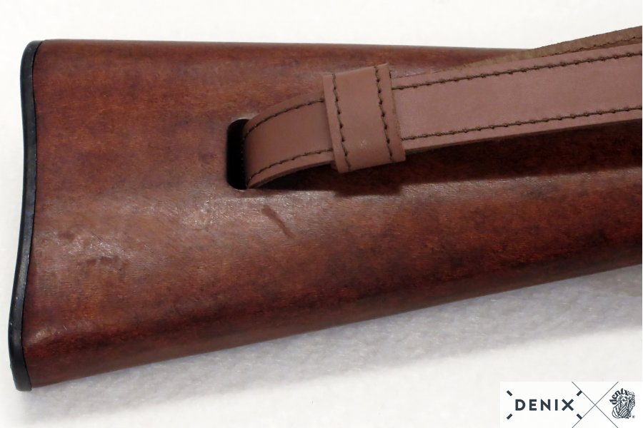 Deutsche MP 41 „Schmeisser“ mit Gurt aus Metall, Holzschaft, 9 mm, 2.WK