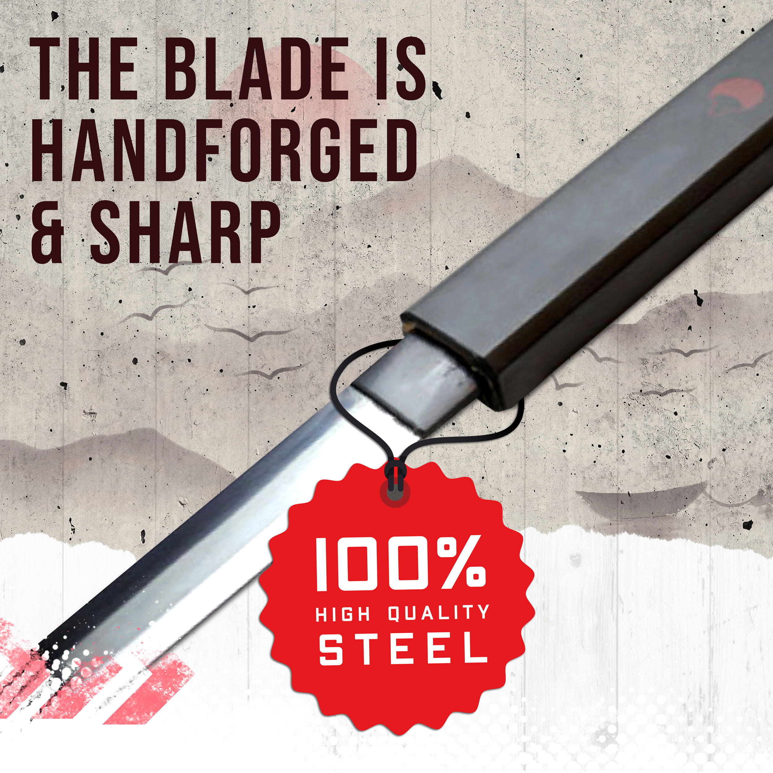 Sasuke Uchiha Anime Katana - schwarz handgeschmiedet, Sasuke Schwert mit Scheide, Ninja, Samuraischwert, Anime Sasuke Schwert für Anime Kostüm & Anime Geschenke