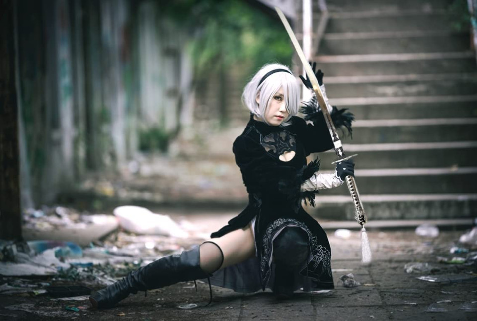 NieR:Automata - Schwert von 2B - handgeschmiedet & gefaltet, Set