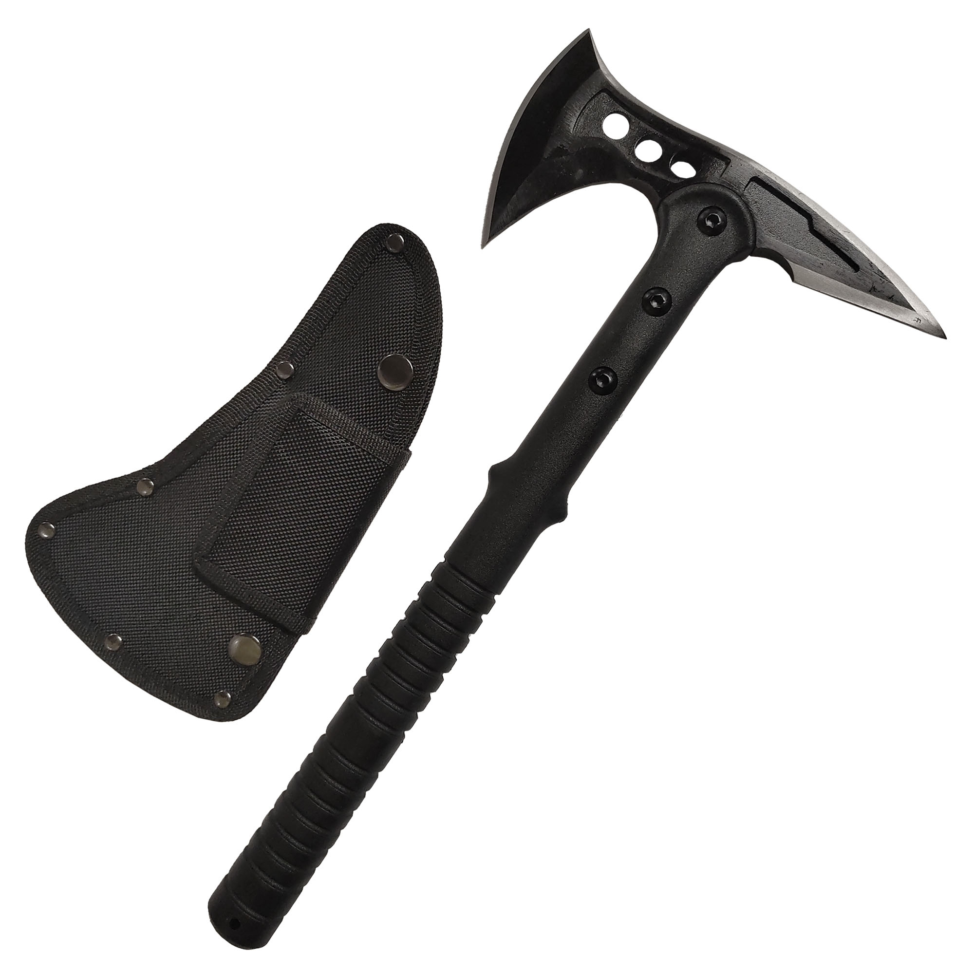 Outdoor Axt mit Stachelkopf und Scheide