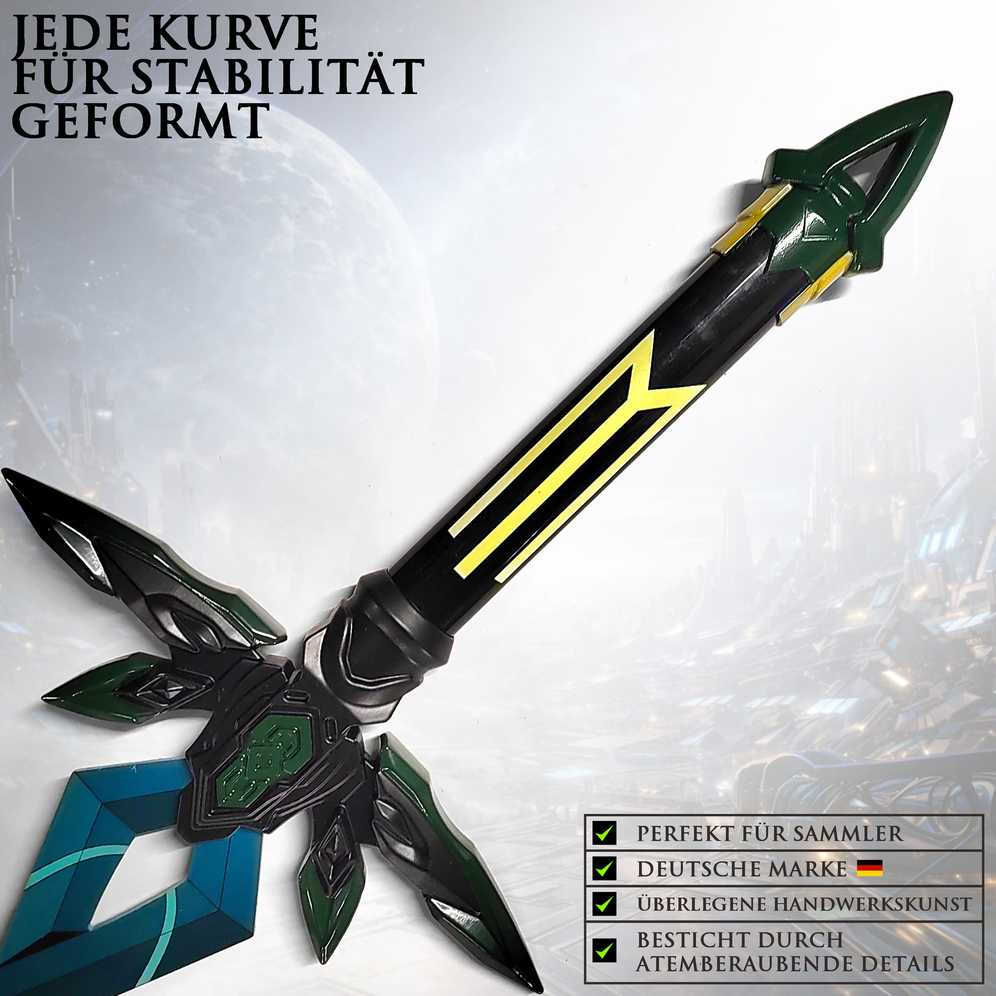 Honkai: Star Rail Firefly Schwert 108cm | Massives Edelstahl Katana mit Hartholz-Griff | SAM Stellaron Jäger Replik & Cosplay Waffe | HSR Penacony Merch